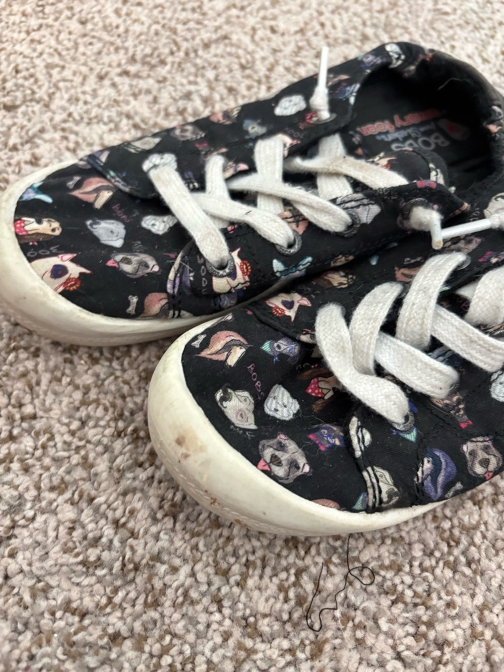 Skechers BOBS Beach Bingo "Dapper Party" Dog Print Slip-On Sneakers - Size 7.5 - Picture 6 of 6